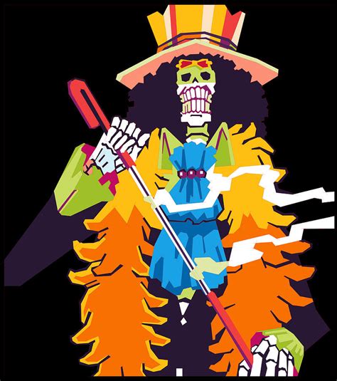 Awesome Brook Soul King One Piece On Wpap Art Digital Art by Fathur ...