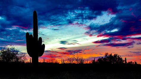 nature, Landscape, Sunlight, Sky, Clouds, Saguaro National Park, USA ...