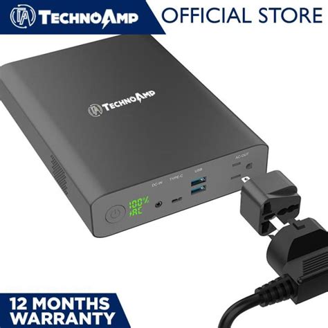 Technoamp 64000mAh AC Power Bank 220V 50hz 130W AC Outlet Portable ...