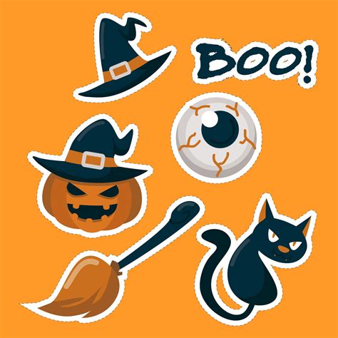 Halloween Stickers - 15 Free PDF Printables | Printablee