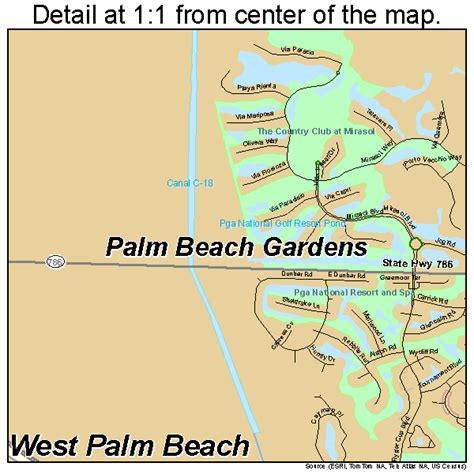 Palm Beach Gardens Florida Street Map 1254075