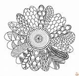 Printable Zentangle Coloring Pages Free For Kids And Adults sketch template