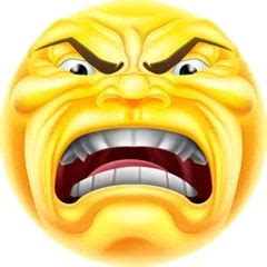 an angry yellow emoticive face with open mouth royalty free stock photo and more images