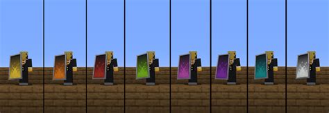 made different colors types of the same shield design. : r/Minecraft