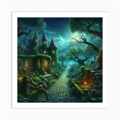 Fairytale Castle In The Forest 1 Art Print by Naksala - Fy