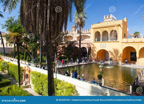 Real Alcazar Gardens in Seville. Editorial Stock Image - Image of ornament, andalusia: 82340794