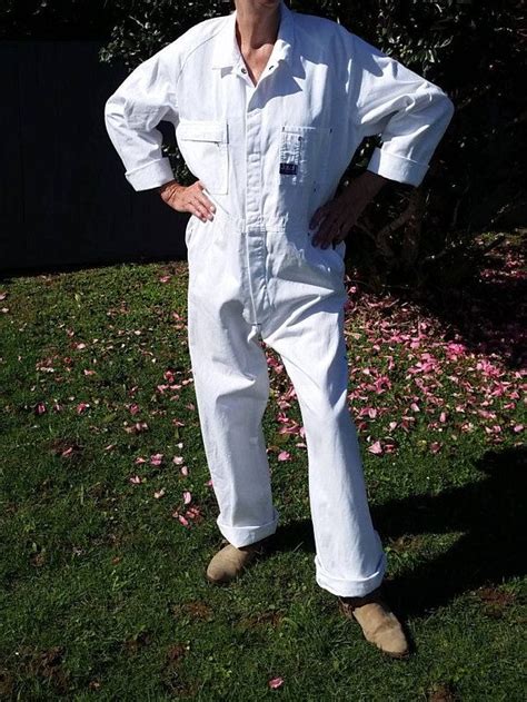 White Long Sleeve and Leg Painters Overalls Jumpsuit | Etsy | Painters overalls, White long ...