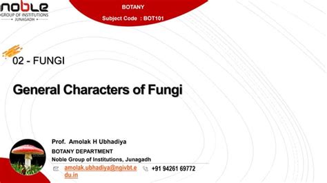 General Characters of Fungi.pptx