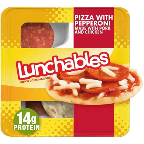 Lunchables Pizza with Pepperoni Snack Kit, 4.3 oz Tray - Walmart.com ...