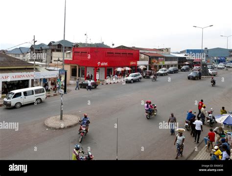 The main road, Goma town centre, North Kivu Province, Democratic Stock ...