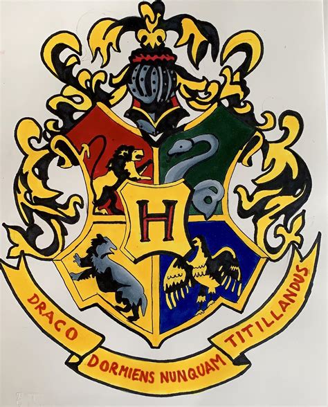 I’ve tried to draw the Hogwarts’ coat of arms, tell me what you think ...