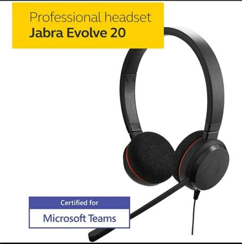 Jabra Evolve 20 MS Stereo, Audio, Headphones & Headsets on Carousell