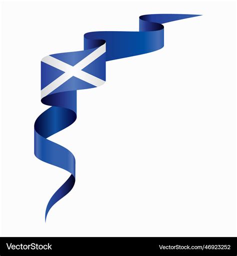 Scottish flag wavy abstract background Royalty Free Vector