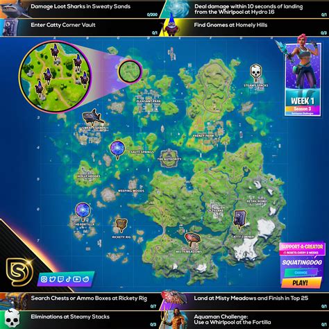 Fortnite Chapter 2 Season 3 Week 1 Challenges Cheat Sheet - Video Games ...