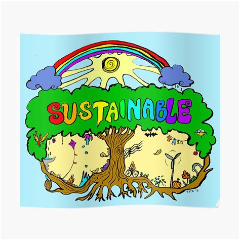 "Sustainable" Poster by tatianagill | Redbubble