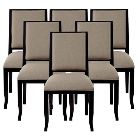 Modern Set of 6 Custom Contemporary Dining Side Chairs For Sale at 1stDibs