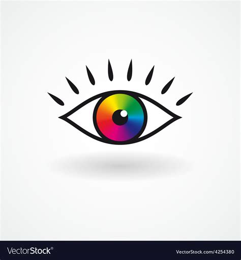 Colorful eye icon Royalty Free Vector Image - VectorStock