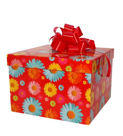 Red gift box stock image. Image of birthday, ribbon, surprise - 12390111