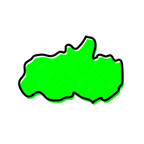 Premium Vector | Tungurahua state map in green color vector