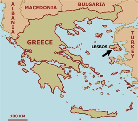 Lesvos Greece Map