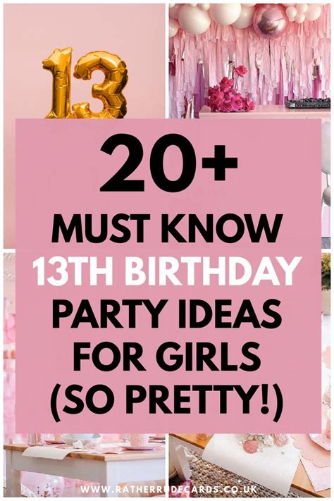 DIY creative girls 13th birthday party themes decor ideas and activities Teenage Girls Birthday ...