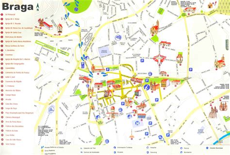 Braga tourist map - Ontheworldmap.com