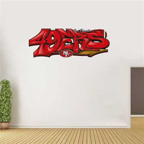 NFL28-San Francisco 49ers-Graffiti Vinyl Bumper, Laptop, Wall Decor ...