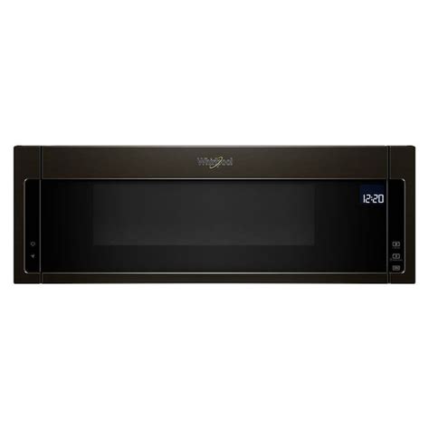 Whirlpool 1.1-cu ft Low Profile Over-the-Range Microwave - Fingerprint Resistant Black Stainless ...