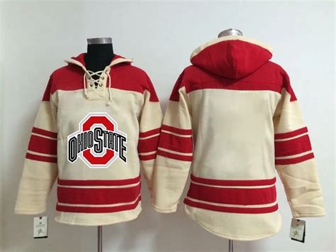 Ohio State Buckeyes University Hockeys Style Hoodies White/Red ...