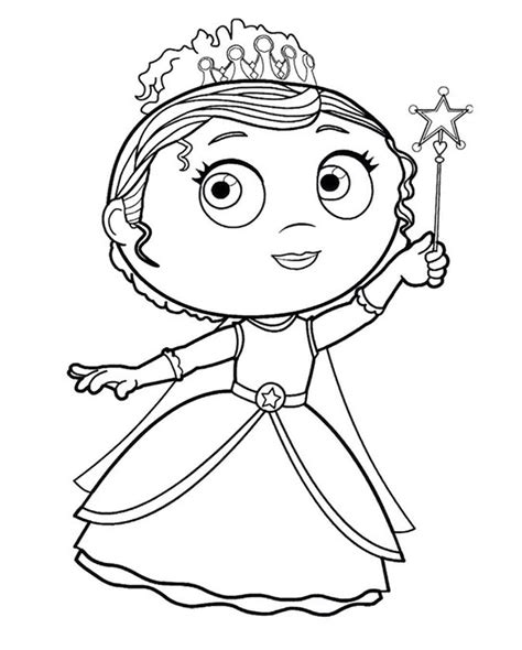 Princess Pea from Super Why Coloring Page - Free Printable Coloring Pages for Kids