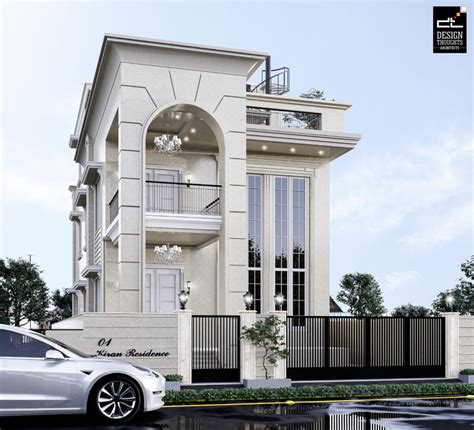 Neoclassical Architecture Front View - Design Thoughts Architects