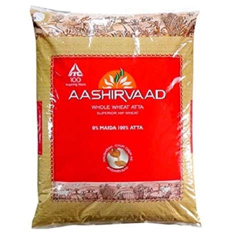 Aashirvaad Whole Wheat Atta, 0 % Maida 100% Atta For Making Fluffy Roti Carbohydrate: 15 Grams ...