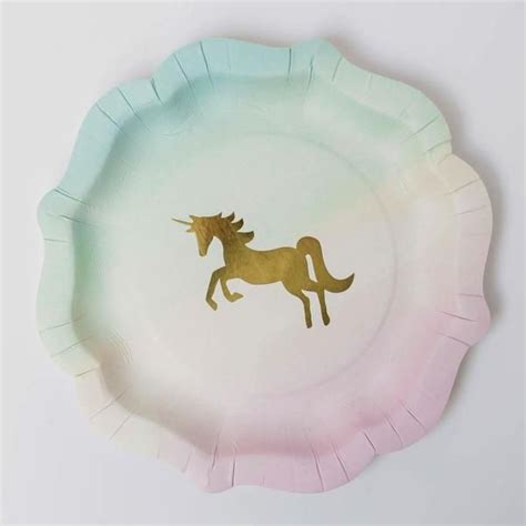 Unicorn Paper Plates Unicorn Party Plates, Unicorn Pool Party, Unicorn Party Supplies, Unicorn ...