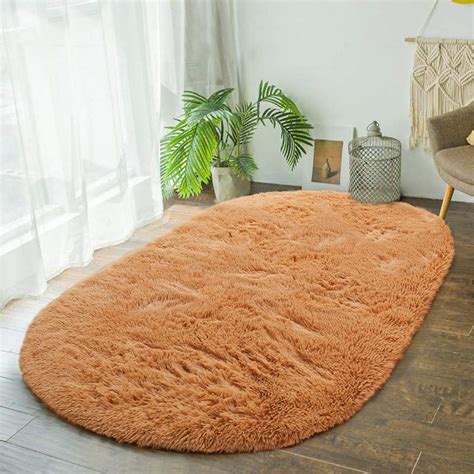 Terrug Fluffy Area Rug for Bedroom Living Room,Soft Oval Girls and Boys ...