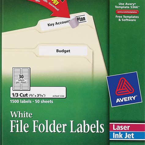 Avery® White File Folder Labels-5366 - Avery Online Singapore