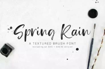 SpringRain Watercolor Brush Font | Design Shack