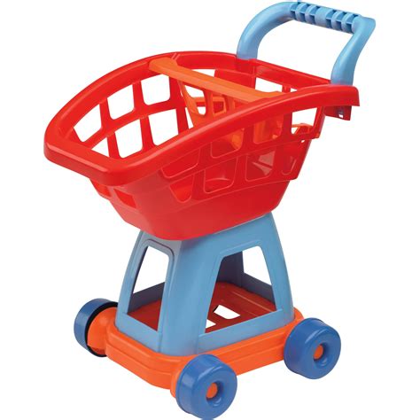 American Plastic Toys Kid's Grocery Shopping Cart, Red/Blue - Walmart.com