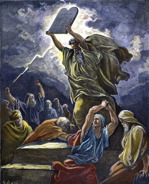 Posterazzi: Moses Breaking The Tablets Nmoses Breaking The Tablets Of The Law (Exodus 3219) Wood ...