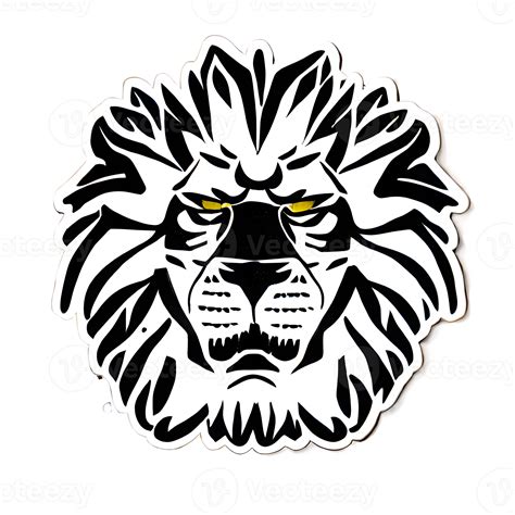 Colorful lions Head Logo, lions face Sticker, modern pop art style ...