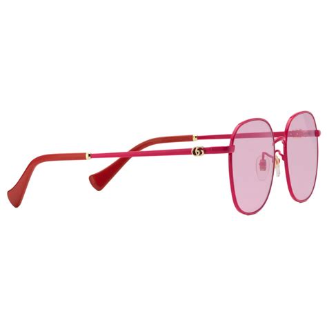 Gucci - Specialized Fit Round Frame Sunglasses - Red Pink - Gucci ...