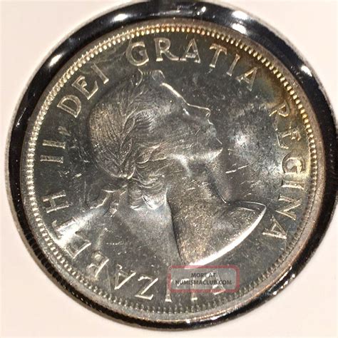 Canada Silver Dollar 1958 Elizabeth Ii Km 55