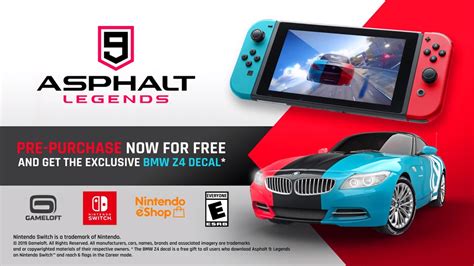 Asphalt 9: Legends Switch pre-order trailer