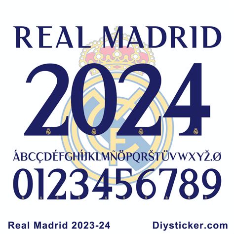 Real Madrid 2023-2024 Font Vector - Font Download