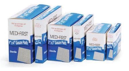 Sterile Gauze Pads, Available as Box of 10 or 25 Singles, 2" x 2", 3" x ...