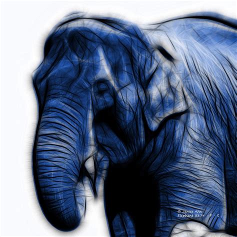 Blue Elephant 3374 - F - S Digital Art by James Ahn