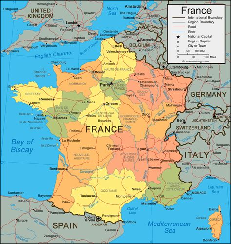 France Map and Satellite Image | France map, France, Images of france