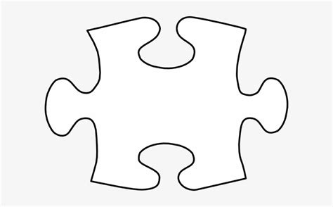 Coloring Page Puzzle Piece - Puzzle Piece Template Png Transparent PNG ...