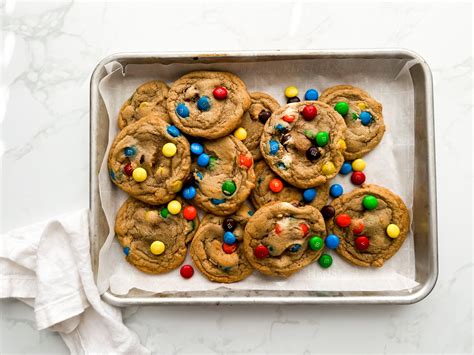 Soft Chewy M&M Cookies - The Flexible Chef