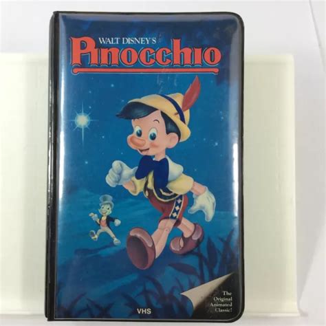 WALT DISNEYS PINOCCHIO 1940 VHS The Classics Black Diamond Clamshell ...