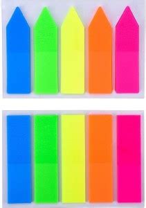 Flipkart.com | DEZIINE Page Marker Page Index Tabs Fluorescent Sticky Note for Page Markers 25 ...